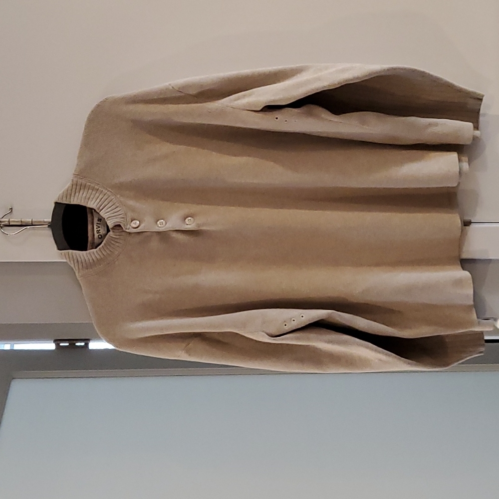 XL, Orvis, Cotton Henley Sweater